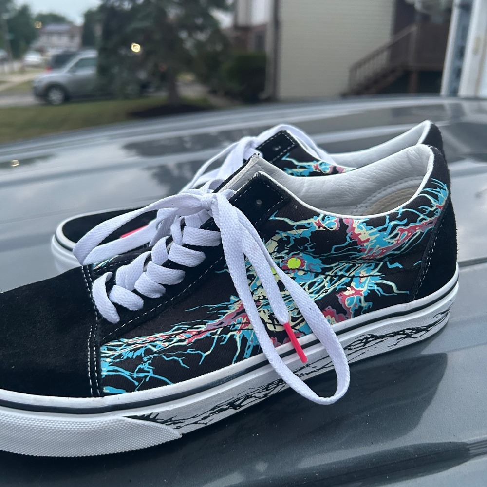 Vans Old Skool Mens 8 Zap Low Glow in the Dark Skull x House of Terror Haunted - Picture 4 of 8